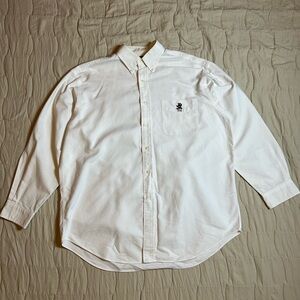 Vintage Ralph Lauren Sport Polo USA Bear Shirt Men Size M White 100% Cotton